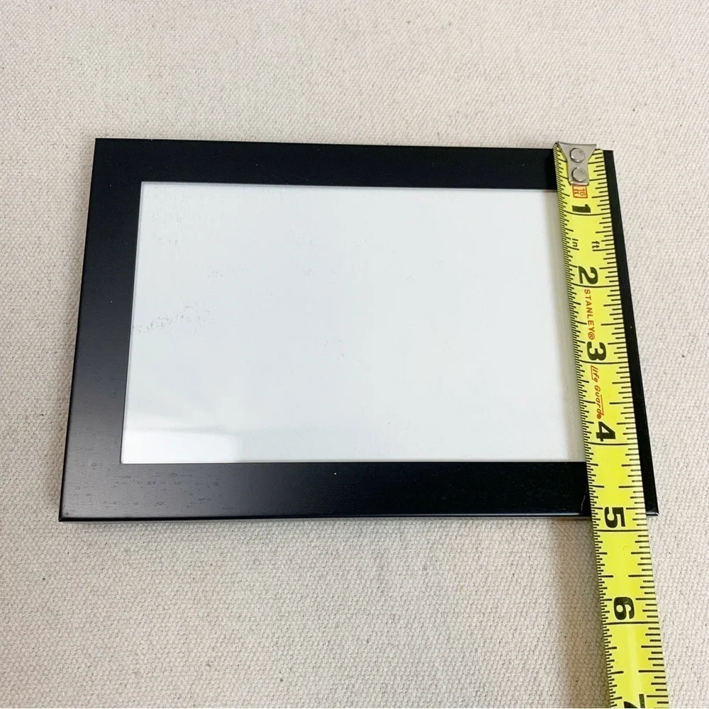 Black aluminum tabletop Picture frame for 5.5x3.5 photo